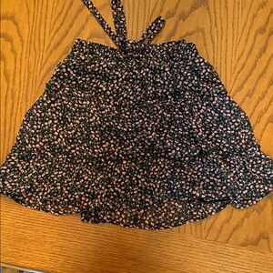 Sienna Sky Black Skirt with Pink Floral Design